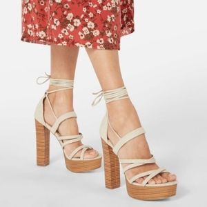 Lace Me Up Heeled Sandal 